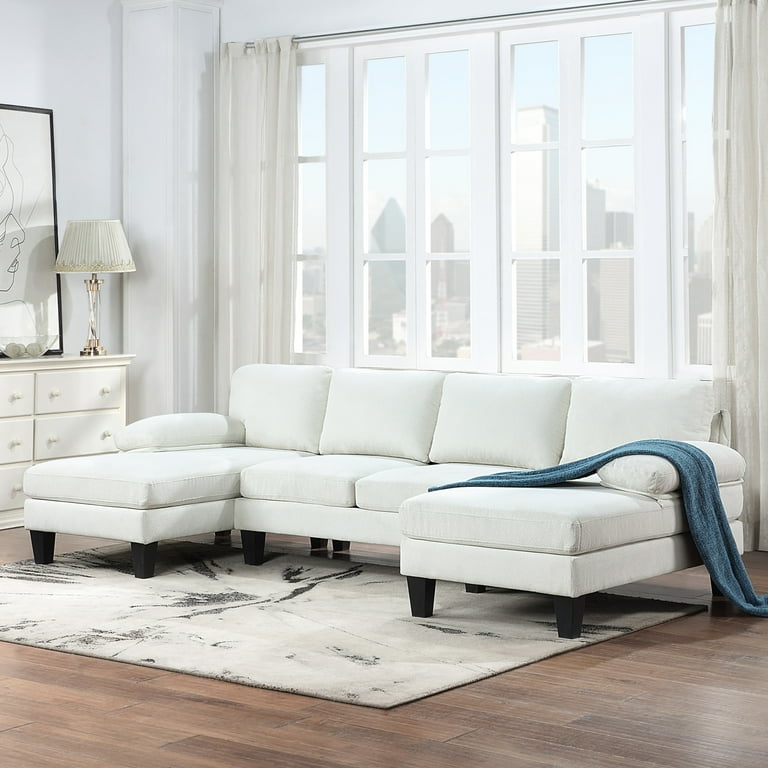 112 Oversized Modular Sectional Sofa Cloud Couch for Living Room Modern Velvet Large U Shaped Couch Comfy Deep Seat Couch with Double Chaise