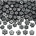 thumbnail image 1 of 112 Pcs Millefiori Lampwork Glass Loose Assorted Bead Flat Flower Black Flower Beads Daisy Floral Loose Glass Spacer Beads for DIY Necklace Bracelet Earring Jewelry Making, 1 of 5