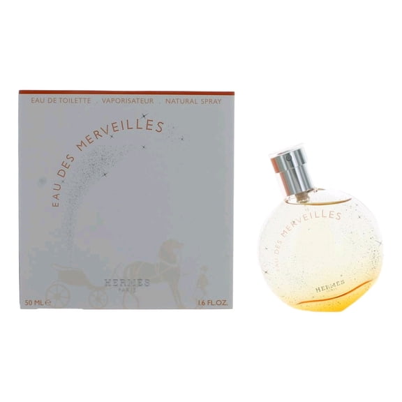 ($112 Value) Hermes Eau Des Merveilles Eau De Toilette, Perfume for Women, 1.6 Oz
