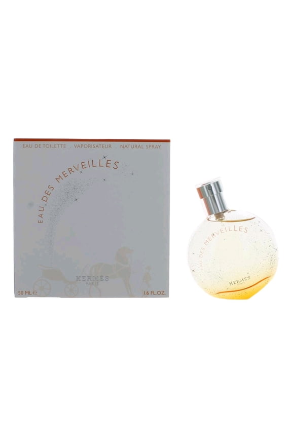 ($112 Value) Hermes Eau Des Merveilles Eau De Toilette, Perfume for Women, 1.6 Oz