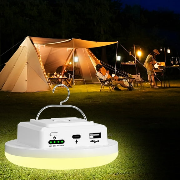 11200mAh Flashlight Portable LED Camping Lantern Rechargeable Light 30W , IPX4 Waterproof Tent Light Power Failure Emergency Survival Kits Snowstorm Christmas Day Gift