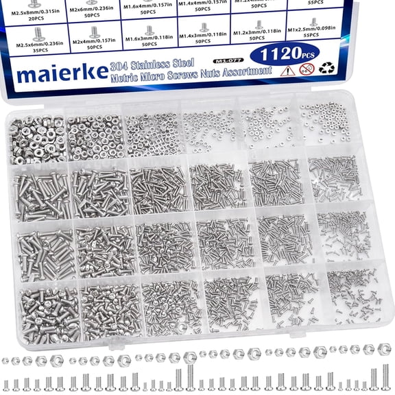 1120304 stainless steel 11.21.41.622.5 metric micro screw nut set, hexagon nut, cross slot pan head, small machine screws, suitable for, models, electronic equipment and