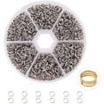 thumbnail image 1 of 1120Pcs 4 Sizes 304 Stainless Steel Split Rings 5/6/7/8mm Double Loop Jump Ring Key Ring, 1 of 6