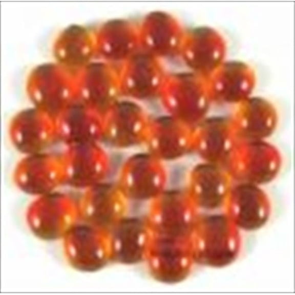 1123 Glass Stones - Orange - Tube of 23-27 - Durable Gaming Tokens