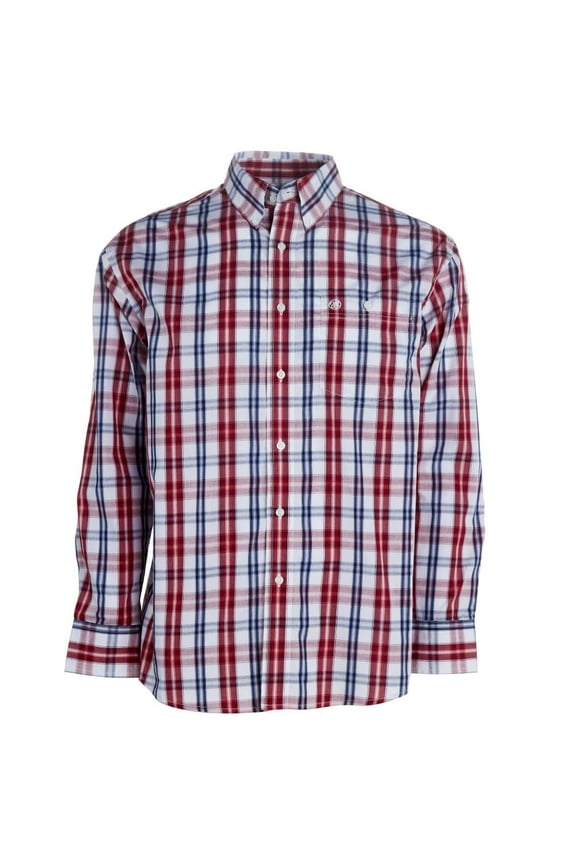 112324792 Wrangler Classic Red Plaid Long Sleeve Buttondown
