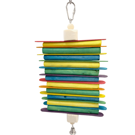 1125 Rainbow Sola Stick Stack - Handcrafted Chewable Colorful Hanging Bird Cage Toy