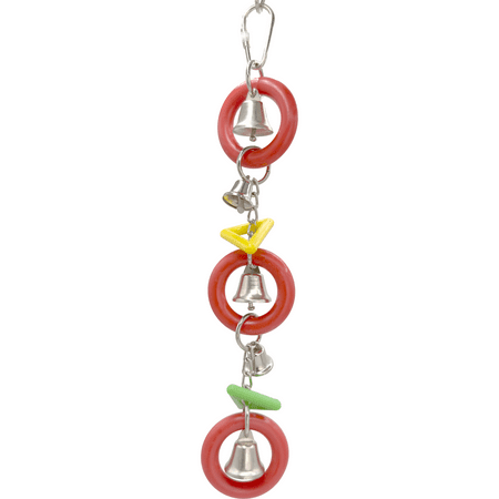 1127 Mini Triple Geo Ringer - Handcrafted Jingling Bird Cage Toy