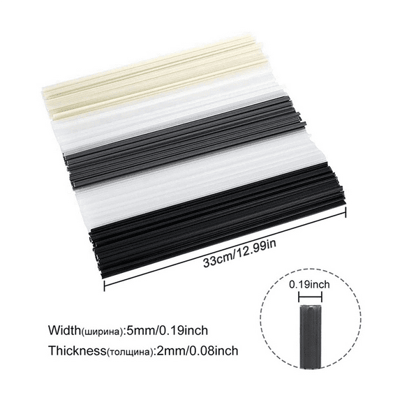 112PCS Plastic Welding Rods- 7 Types of Welding Plastic (PP PU ABS PE PA PC) Heating 2-In-1 Plastic Welder Soldering