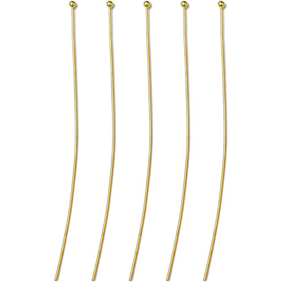 112Pcs Ball Head Pins 70x0.6mm Gold Brass Head Pins for Jewelry Making Findings Earring Bracelet Necklace Accessories