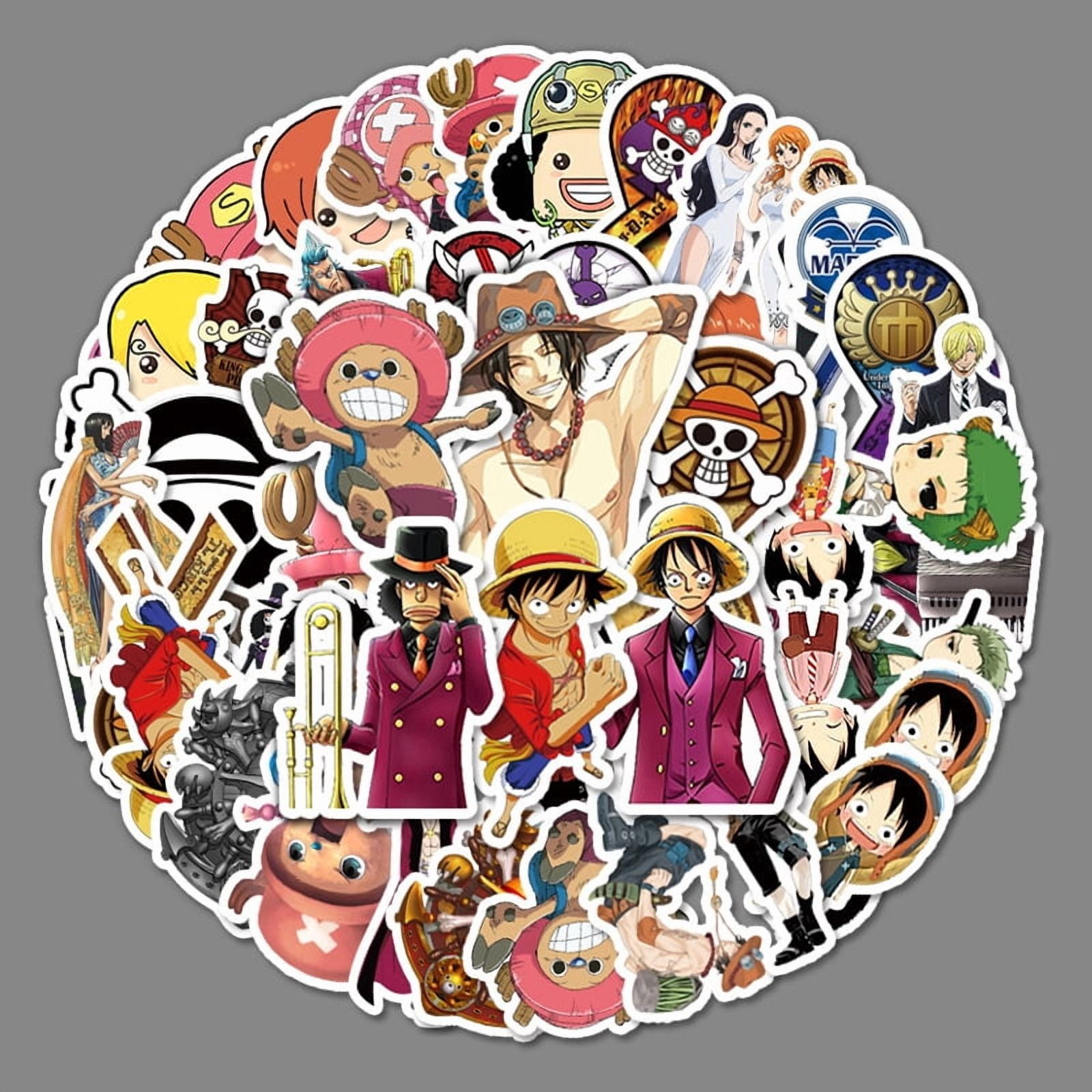 112pc One Piece Stickers，Cartoon Waterproof Sticker for Laptop，Anime ...