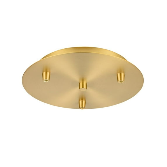 113-SG-Innovations Lighting-Custom Cord-3 Light Round Multi Port Canopy in Transitional Style-9.88 Inches Wide by 1.63 Inches High Satin Gold Finish