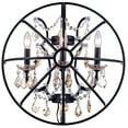 thumbnail image 1 of 1130 Geneva Collection Wall Lamp W:21" H:21" E10.5" Lt: Dark Bronze Finish (Royal Cut Golden Teak Crystals), 1 of 2