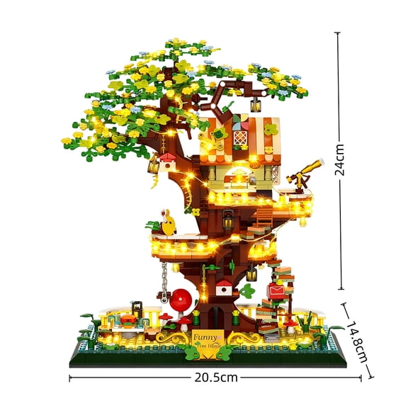 1130PCS Creative Sakura Tree House Building Blocks City Street View Architecture Model Micro Bricks Gift Toy for Kid Girl Adult