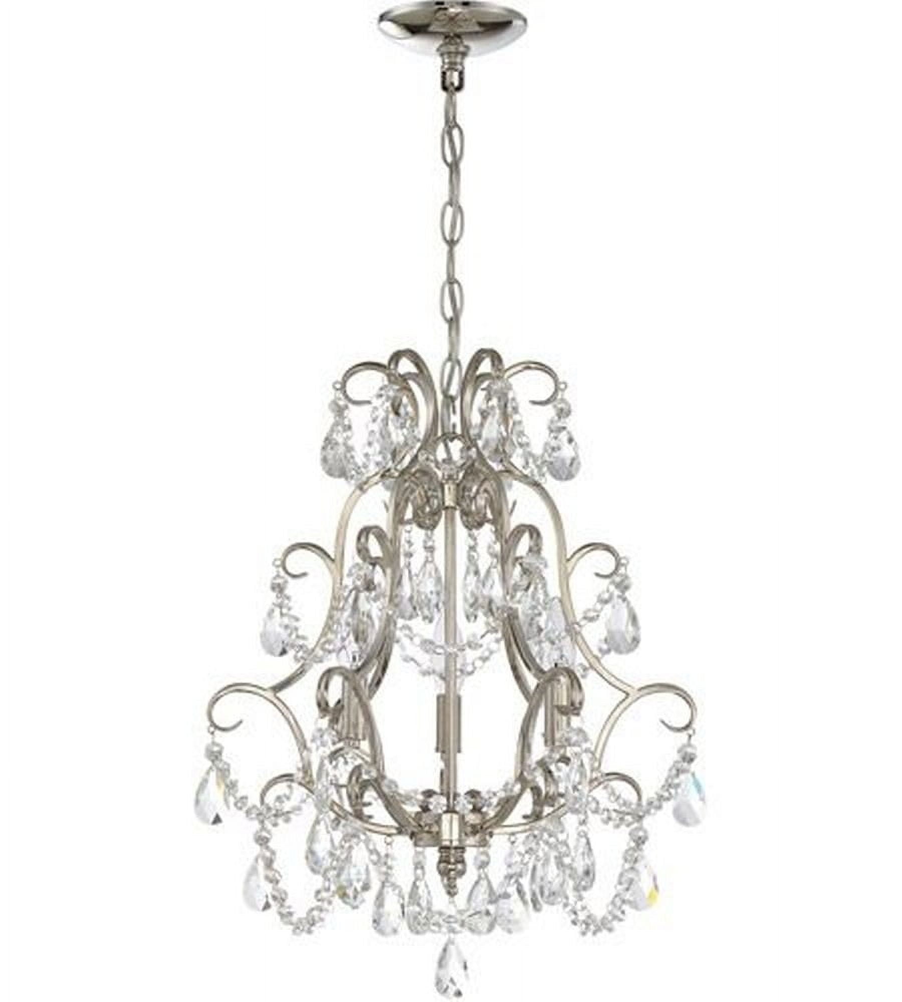 Three Incehes 1133C-PLN-Craftmade Lighting-Three Light Mini Chandelier - 16 inches ...