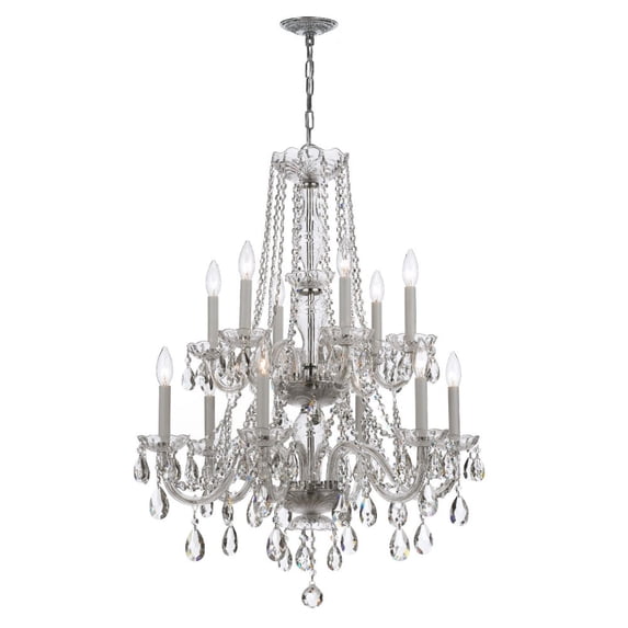 Crystorama Lighting - 12 Light Chandelier - Chandelier - Crystal - Six Light