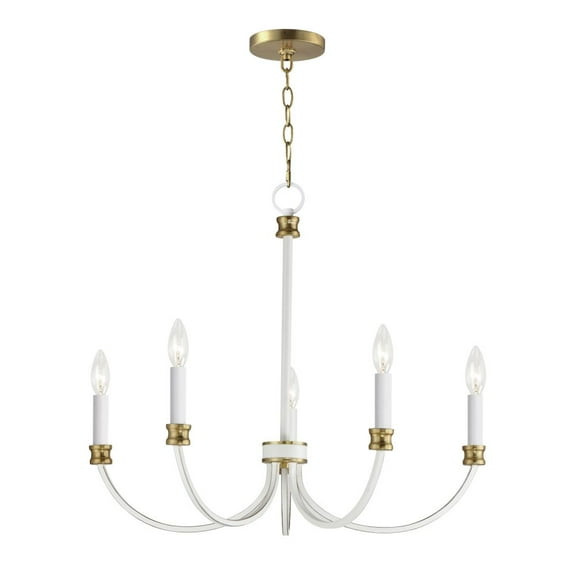 11375WWTGL Maxim Lighting Charlton - 5 Light Chandelier In Traditional Style-22 Inches Tall and 26 Inches Wide     -Traditional Installation