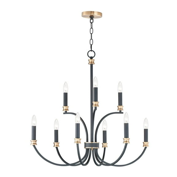 11377BKAB Maxim Lighting Charlton - 9 Light Chandelier     -Traditional Installation