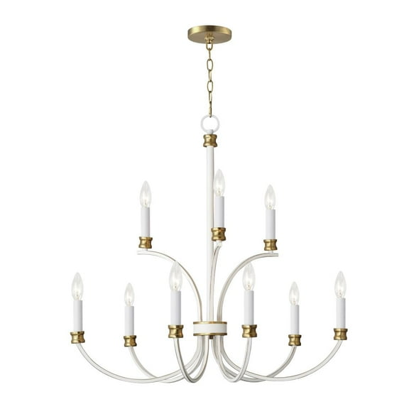 11377WWTGL Maxim Lighting Charlton - 8 Light Chandelier In Traditional Style-24 Inches Tall and 48 Inches Wide     -Traditional Installation