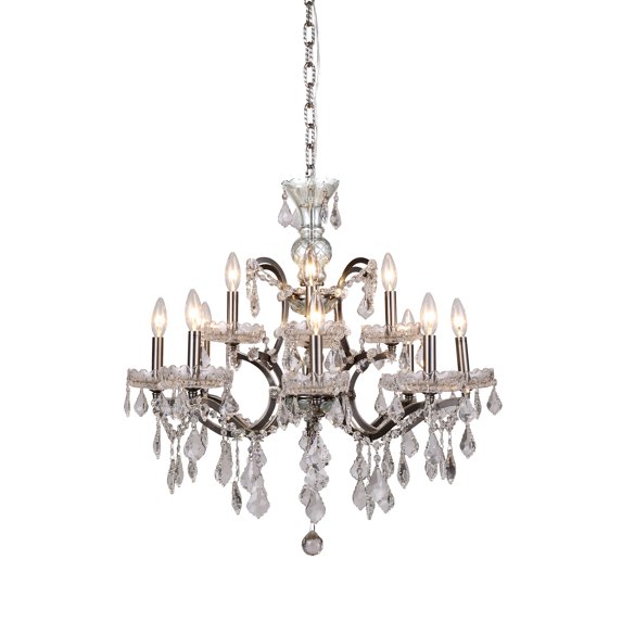 Elegant Lighting Elena 26" 12 Light Royal Crystal Chandelier