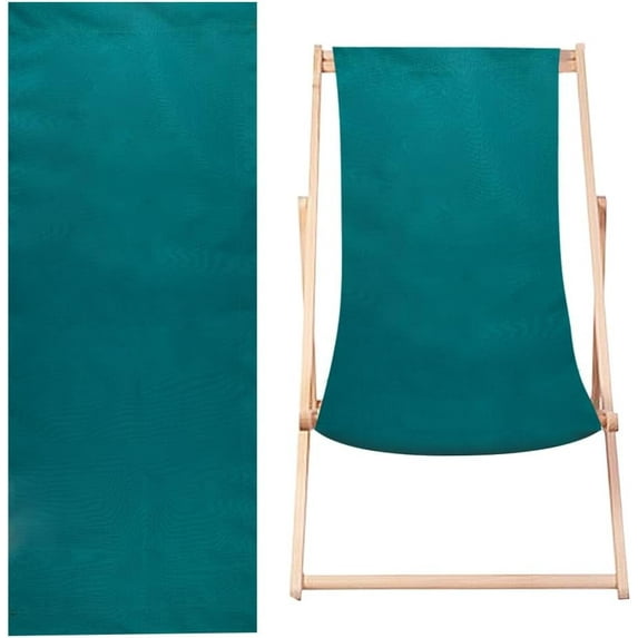 113cm/44.49 inch Beach Sling Chair Replacement Canvas Patio Sling Chairs Cloth Outdoor Folding Chair Fabric Folding Sling Lounge Chairs Canvas for Sunbathing Garden Courtyard(Sea Green) DIY