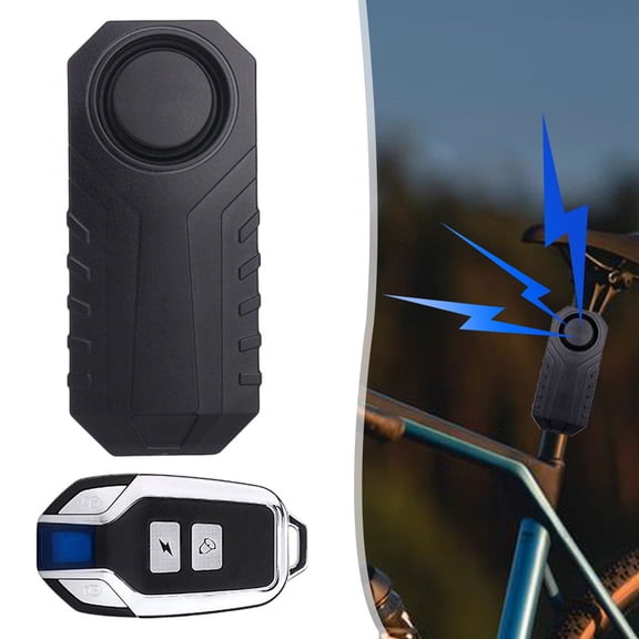 113dB Bike Alarm Anti Theft,Bicycle Alarm with Remote Control,Wireless Anti-Theft Security Alarms with Universal Remote Strap for Bike Motorcycle Scooter Vehicles Door Window