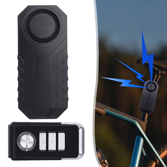113dB Bike Alarm Anti Theft,Bicycle Alarm with Remote Control,Wireless Anti-Theft Security Alarms with Universal Remote Strap for Bike Motorcycle Scooter Vehicles Door Window