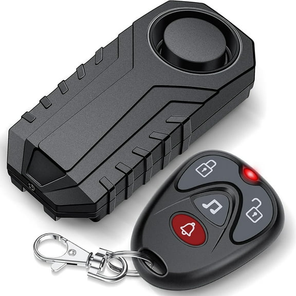 113dB Loud Anti Theft Vibration Sensor Alarm Systems for Electric Bike Motorcycle Golf Car Trailer Mailbox Garage Door Waterproof Home Security Bike Accessories Bike Alarm with Remote