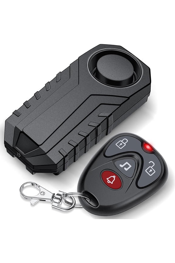 113dB Loud Anti Theft Vibration Sensor Alarm Systems for Electric Bike Motorcycle Golf Car Trailer Mailbox Garage Door Waterproof Home Security Bike Accessories Bike Alarm with Remote