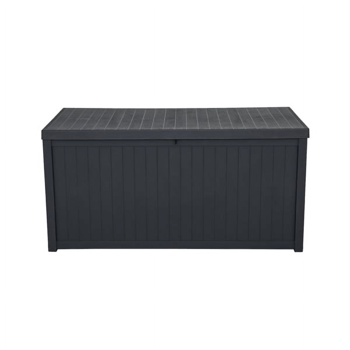 113gal 430L Outdoor Garden Plastic Storage Deck Box Chest Tools