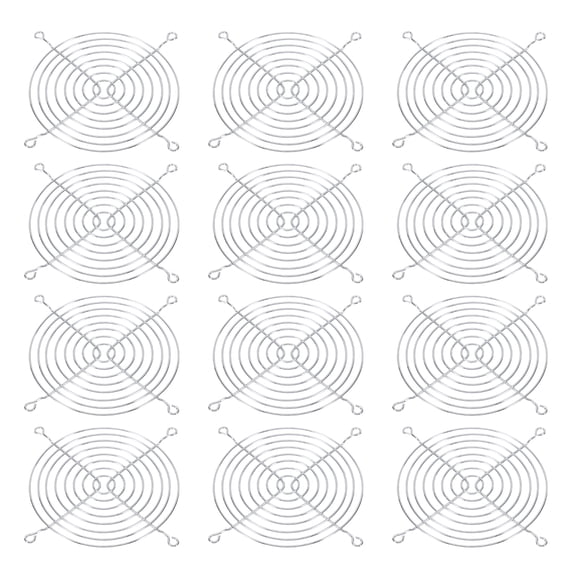 113mm Fan Finger Grill, 12 Pack Metal Grill Protector Guard Fan Protective Cover for 113mm Exhaust Fans Equipment Computer DIY