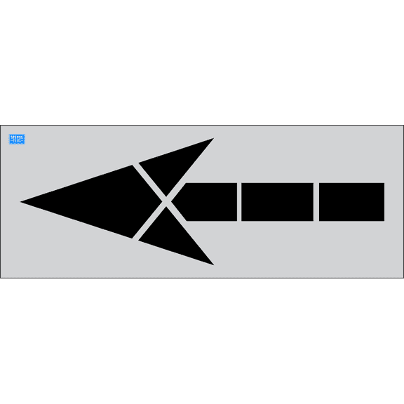 114" DOT Straight Arrow Pavement Marking Stencil Thickness: .125