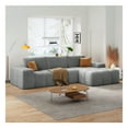 thumbnail image 1 of 114” Oversized Modular Sectional Couch for Living Room, Chenille Boneless Couch L-Shape Cloud Sofa with Deep Seat and Chaise, Memory Foam Compressed Sofa for Living Room Furniture Bedroom Apartment, 1 of 6