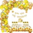 thumbnail image 1 of 114 pcs Sunflower Balloon Garland Arch Kit With You Are My Sunshine Banner Cake Topper and Cupcake Topper For Baby Shower, Birthday Party Decoration Supplies, 1 of 3