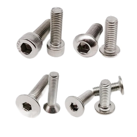 1140pcs M2 M3 M4 M5 304 Stainless Steel Allen Hexagon Hex Socket Cap Button Flat Thin Head Screw Bolt Nut Washer Key Set Kit Box(Countersunk Head)