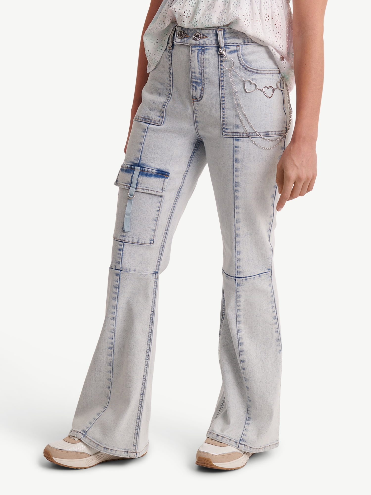 Justice Girls Cargo Flare Jeans, Sizes 6-18
