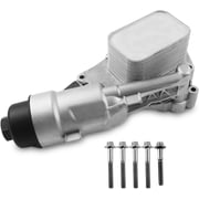 11428585235 Aluminum Oil Cooler Filter Housing Assembly 11428511391 for 2014-19 Mini Cooper, for 2016-19 Clubman, for 2017-20 Mini Cooper Countryman, for 2016-19 BMW X1, for 2018-19 BMW X2 L4 2.0L