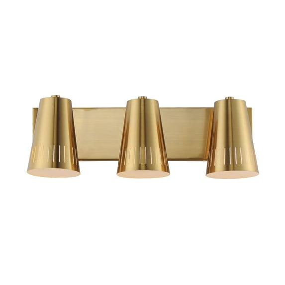 Helsinki 3 - Light Natural Aged Brass Brass Mid Century Modern Incandescent Steel Wall Sconce