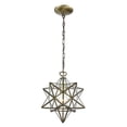 thumbnail image 1 of Elk Home Moravian Star 12-inch Wide 1-Light Mini Pendant in Antique Brass, 1 of 4