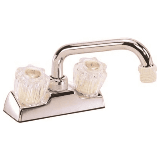 114514 2-Handle Utility Faucet In Chrome With Acrylic Handles