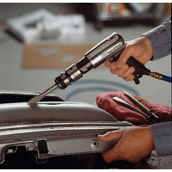 114GQC Air Hammer - 3 PC Chisel Set with Tapered Punch, Panel Cutter, Flat Chisel, 2-5/8 Inch stroke, 3500 BPM, Lightweight, Compact, Gray