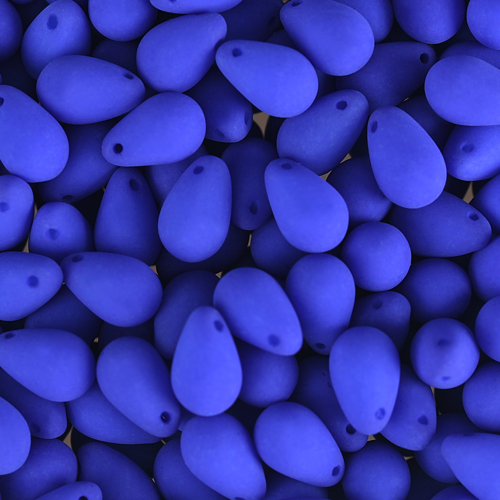 114pcs John Bead 6x9mm Czech Glass White Alabaster Blue Teardrop Bead Strands for DIY Jewelry Making Crafts