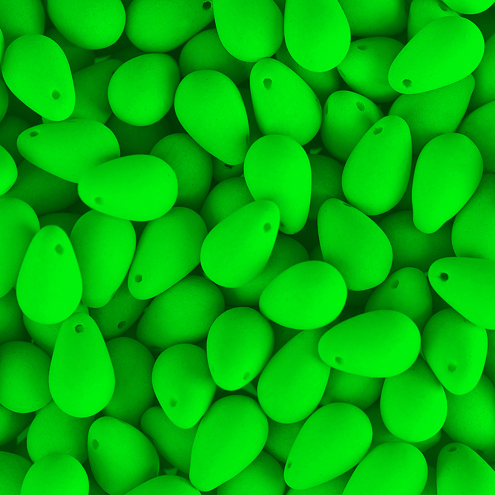 114pcs John Bead 6x9mm Czech Glass White Alabaster Green Teardrop Bead Strands for DIY Jewelry Making Crafts