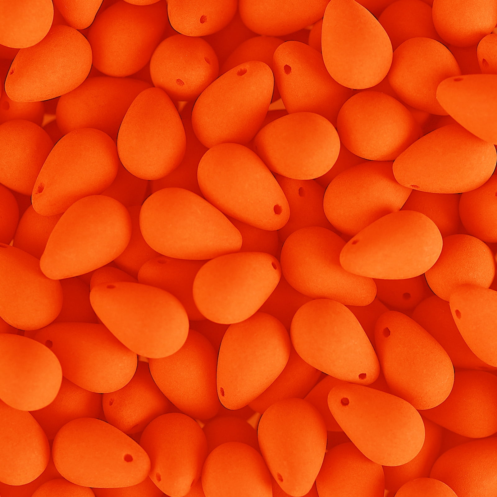 114pcs John Bead 6x9mm Czech Glass White Alabaster Orange Teardrop Bead Strands for DIY Jewelry Making Crafts