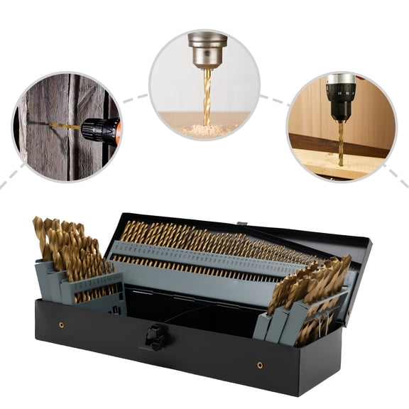 115 Pcs Drill Hog Letter Drill Bit Set Electric Spiral High Speed Drill Bit Set For Door And Window Installation, Light Fixture Installation