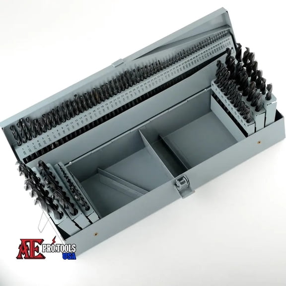 Drill Bit Index Set Large Metal Steel 115 Piece Fractional Number and Letter Size