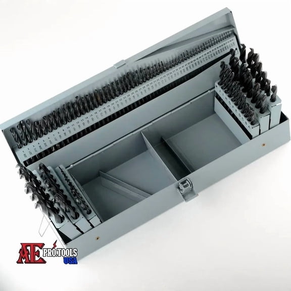 Drill Bit Index Set Large Metal Steel 115 Piece Fractional Number and Letter Size