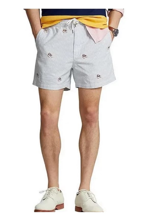 $115 Polo Ralph Lauren Men's, Classic-Fit Prepster Oxford 5 Shorts, Multi, L