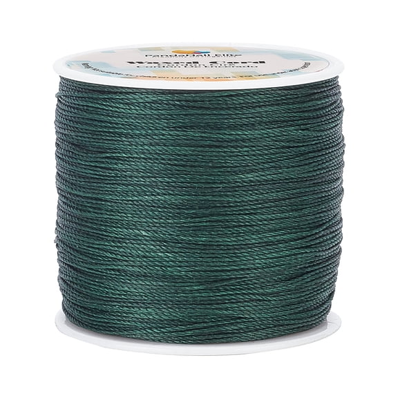 115 Yards 0.5mm Dark Green Waxed Polyester Thread Beading String Twine Cord for DIY Bracelet Necklaces Waist Beads Jewelry