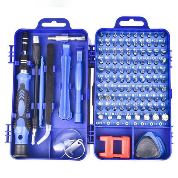 115-in-1 Magnetic Screwdriver Set, ZzCityTK Professional Repair Kit with 98 Bits for Electronics, Complete Hardware Tool Set for Phone Laptop PC Game Console Watch Glasses, Blue