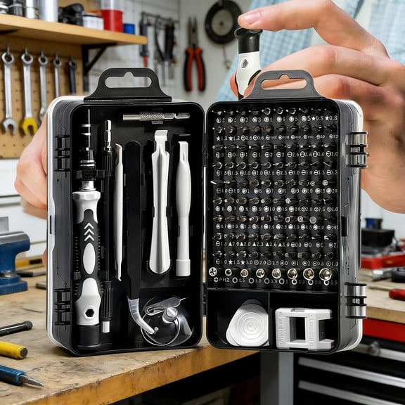 115-in-1 Small Screwdriver Set,Precision Screwdriver Set, Professional Repair Tool Kit for Phone, Computer, Watch, Console, Eyeglass and Electronic, Men Tools Gift Gray
